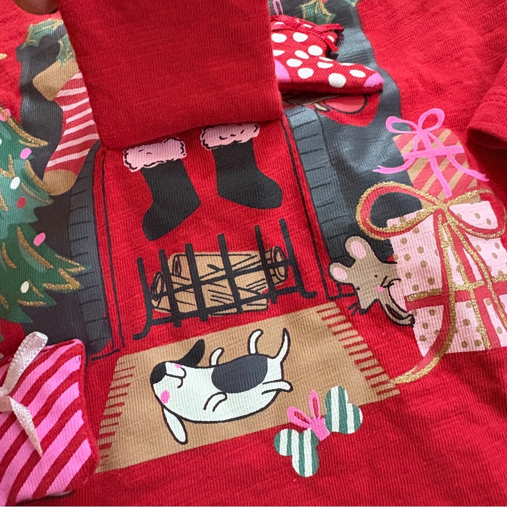 Next uk lift the flap Christmas shirt 3/4 - Picture 3 of 5